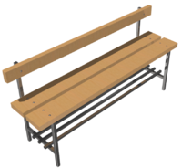Скамья для раздевалок со спинкой (1,5 метра) - fgospostavki.ru - Красный Сулин