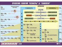 Таблица демонстрационная "Сравнение понятий изомер и гомолог" (винил 100x140) - fgospostavki.ru - Красный Сулин