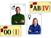 Модель-аппликация "Генетика групп крови" (ламинированная) - fgospostavki.ru - Красный Сулин