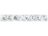 Стенд-лента "Выдающиеся ученые-биологи" - fgospostavki.ru - Красный Сулин