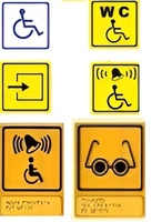 Тактильный знак на оргстекле 150х150 миллиметров - fgospostavki.ru - Красный Сулин