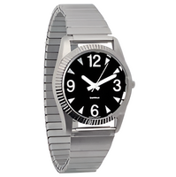 Часы мужские с черным циферблатом на растягивающемся ремешке - fgospostavki.ru - Красный Сулин