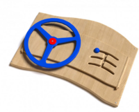 Дидактическая панель с автомобильным рулем - fgospostavki.ru - Красный Сулин