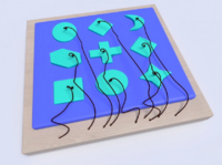 Развивающая панель с геометрическими фигурами - fgospostavki.ru - Красный Сулин