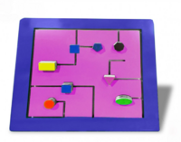 Тактильно-развивающая панель с геометрическими фигурами - fgospostavki.ru - Красный Сулин