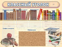 Стенд "Классный уголок" (с пробковым покрытием) - fgospostavki.ru - Красный Сулин