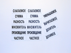 Набор магнитных карточек "Компоненты арифметических действий" - fgospostavki.ru - Красный Сулин