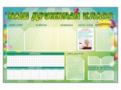 Стенд-уголок магнитно-маркерный "Наш дружный класс" - fgospostavki.ru - Красный Сулин