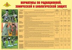 Плакат "Нормативы по радиационной, химической и биологической защите" - fgospostavki.ru - Красный Сулин