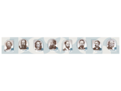 Стенд-лента "Выдающиеся ученые-физики" - fgospostavki.ru - Красный Сулин