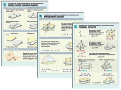 Комплект таблиц по геометрии "Стереометрия. Взаимное расположение фигур в пространстве" раздаточные (цветные, ламинированные, А4, 8 штук) - fgospostavki.ru - Красный Сулин
