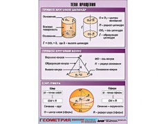 Таблица демонстрационная "Тела вращения" (винил 70*100) - fgospostavki.ru - Красный Сулин