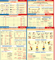 Комплект таблиц "Грамматика французского языка (9 листов)" (100х140 сантиметров, винил) - fgospostavki.ru - Красный Сулин