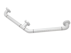 Поручень угловой трехопорный с антибактериальным покрытием (белая) - fgospostavki.ru - Красный Сулин