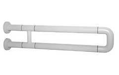 Поручень неоткидной двухопорный с антибактериальным покрытием (белый) - fgospostavki.ru - Красный Сулин