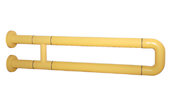 Поручень неоткидной двухопорный с антибактериальным покрытием (желтый) - fgospostavki.ru - Красный Сулин