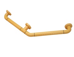 Поручень угловой трехопорный с антибактериальным покрытием (желтый) - fgospostavki.ru - Красный Сулин