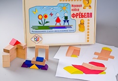 Игровой набор Фребеля "Конструктор деревянный без соединений-2" (Серия "Эксперимент") - fgospostavki.ru - Красный Сулин