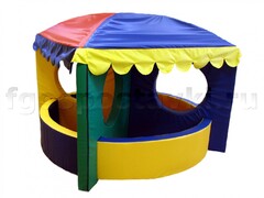 Сухой бассейн-трансформер "Карусель" 6 элементов с шариками - fgospostavki.ru - Красный Сулин