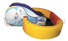 Сухой бассейн овальный с горкой "Кит" ПВХ - fgospostavki.ru - Красный Сулин