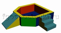 Сухой бассейн "Крепость" 1,5х1,2 метра - fgospostavki.ru - Красный Сулин