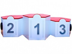 Электрифицированный интерактивный наградной пьедестал "Первый, второй, третий" - fgospostavki.ru - Красный Сулин