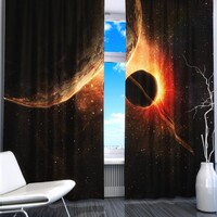 Комплект светонепроницаемых штор "Планеты" - fgospostavki.ru - Красный Сулин