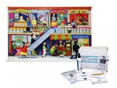 Магнитно-маркерный ситуационный плакат "Магазин" с набором магнитных карточек + методические рекомендации (иностранный язык) - fgospostavki.ru - Красный Сулин