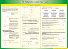 Таблица "Векторы в пространстве (Стереометрия)" (100х140 сантиметров, винил) - fgospostavki.ru - Красный Сулин