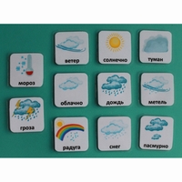 Набор карточек "Погода" (с рисунками) - fgospostavki.ru - Красный Сулин