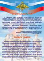 Таблица "Военная присяга. Боевое знамя" (100х140 сантиметров, винил) - fgospostavki.ru - Красный Сулин