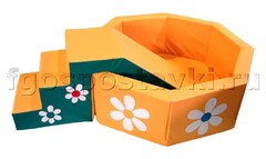 Бассейн "Ромашка" восьмигранный со ступенькой - fgospostavki.ru - Красный Сулин