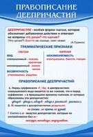 Стенд "Правописание деепричастий" - fgospostavki.ru - Красный Сулин