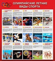 Стенд "Олимпийские летние виды спорта" - fgospostavki.ru - Красный Сулин