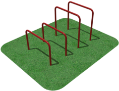 Упоры для отжимания цельносварные, разноуровневые  - fgospostavki.ru - Красный Сулин