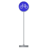Знак дорожный "Велосипедная дорожка" 4.4 типоразмер 40 на стойке с основанием 3кг - fgospostavki.ru - Красный Сулин