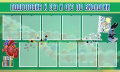 Стенд "Подготовка к ЕГЭ и ОГЭ по биологии" Вариант 2 - fgospostavki.ru - Красный Сулин