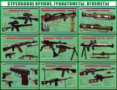 Стенд "Стрелковое оружие, гранатометы, огнеметы" Вариант 2 - fgospostavki.ru - Красный Сулин
