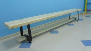 Скамейка гимнастическая (металлические ножки, лак) (2,5 м)  - fgospostavki.ru - Красный Сулин