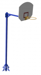 Стойка баскетбольная уличная с регулировкой положения щита - fgospostavki.ru - Красный Сулин