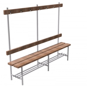 Скамья для раздевалок односторонняя с вешалкой (1,5 метра) - fgospostavki.ru - Красный Сулин