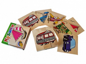 Набор кубиков "Сложи рисунок: транспорт" - fgospostavki.ru - Красный Сулин