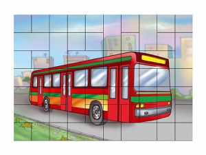 Магнитный пазл "Автобус" - fgospostavki.ru - Красный Сулин