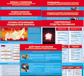 Комплект таблиц "Основы гражданской обороны (МЧС РФ)" 13 штук. - fgospostavki.ru - Красный Сулин