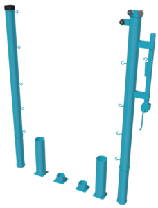 Стойки для большого тенниса с механизмом натяжения со стаканами - fgospostavki.ru - Красный Сулин