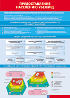 Таблица "Предоставление населению убежищ" (100х140 сантиметров, винил) - fgospostavki.ru - Красный Сулин