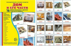 Демонстрационные карточки "Дом и его части" - fgospostavki.ru - Красный Сулин