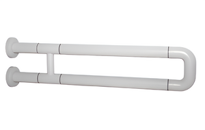 Поручень неоткидной двухопорный с антибактериальным покрытием (белый) - fgospostavki.ru - Красный Сулин