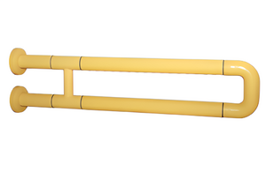 Поручень неоткидной двухопорный с антибактериальным покрытием (желтый) - fgospostavki.ru - Красный Сулин