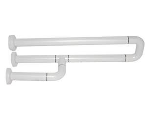 Поручень неоткидной трёхопорный с антибактериальным покрытием (белый) - fgospostavki.ru - Красный Сулин